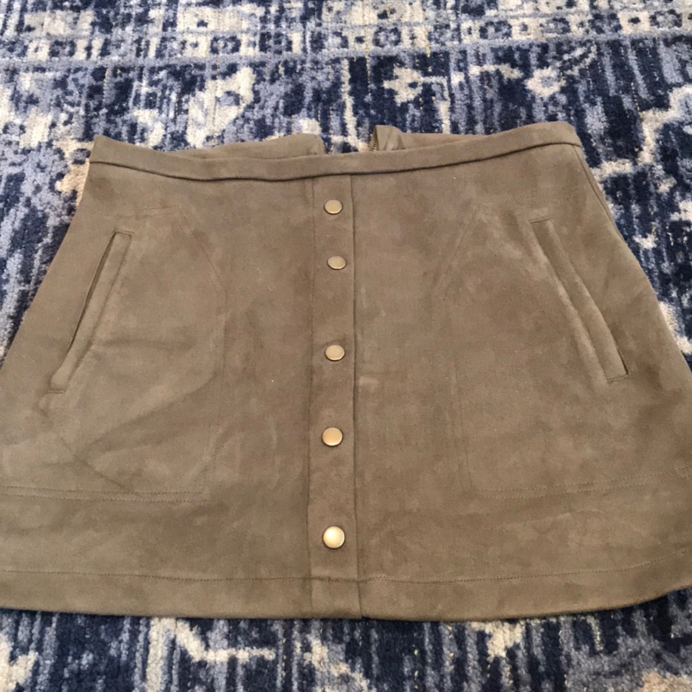 Suede skirt